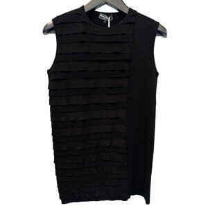 Salvatore Ferragamo Knitwear Black Top Stretchable Retails $1,762 Made in Italy